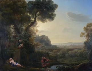 Paisaje con Narciso y Eco, 1644
