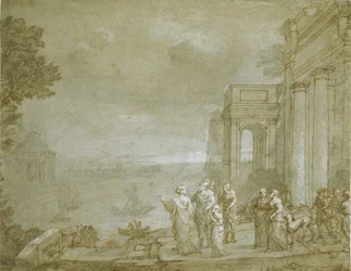 Vista de Cartago con Dido y Eneas, 1676