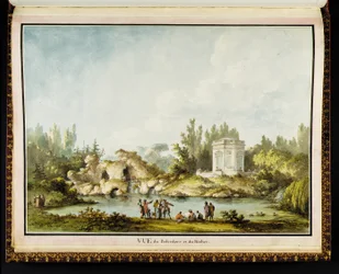 Vista del Belvedere y la Roca, del Recueil des plans du Petit Trianon de Richard Mique
