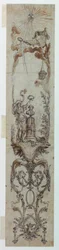 Dibujo, Diseños para paneles pintados con Fortune y Jacques Necker, 1788-90