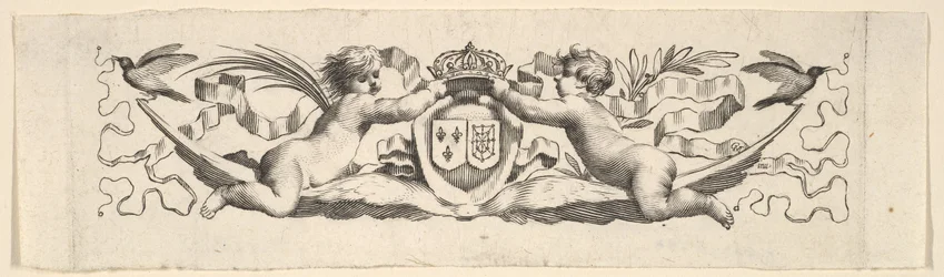 Cinta para la Cabeza: Dos Infantes con los Brazos de Francia y Navarra