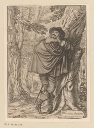 James Howell apoyado contra un árbol Página de título para: James Howell, Dendrologie (...), 1641
