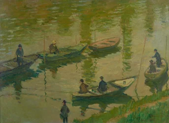 Pescadores en el Sena en Poissy