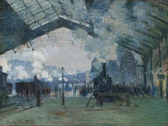 Llegada del tren de Normandía, Gare Saint-Lazare