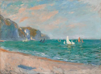 Barcos Bajo los Acantilados de Pourville; Bateaux Devant les Falaises de Pourville, 1882