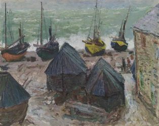 Barcos en la Playa de Étretat
