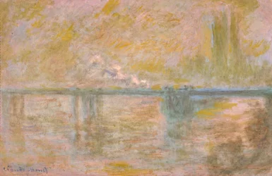 Puente Charing-Cross en Londres, c.1902 (óleo sobre lienzo)