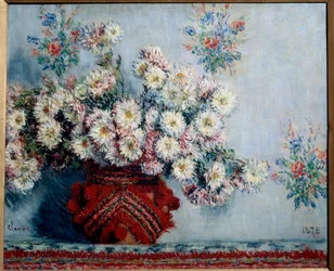 Crisantemos. Pintura de Claude Monet (1840-1926) 1878