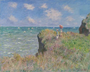 Paseo por el acantilado en Pourville, 1882