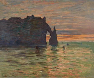 Puesta de sol en Etretat