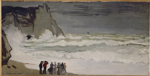 Grosse mer a Etretat (óleo sobre lienzo)