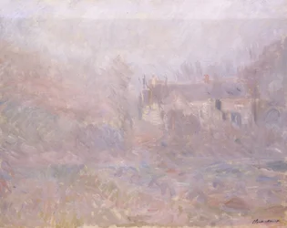 Casas en Falaise en la Niebla, 1885