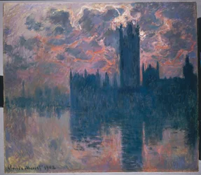 Casas del Parlamento, atardecer, 1902