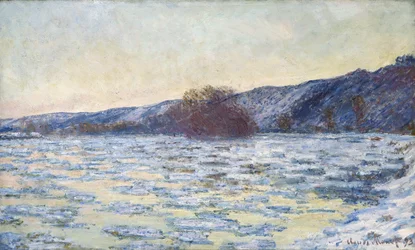 Témpanos de hielo al atardecer