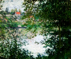 Isla de La Grande Jatte a través de los árboles, 1878