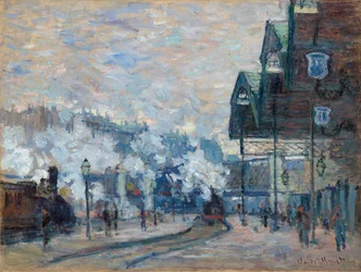 La Gare Saint-Lazare, vista exterior, 1877