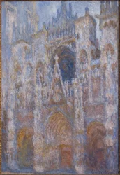 La catedral de Rouen. El portal, sol matinal. armonía