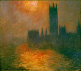 El Parlamento, puesta de sol