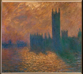 Parlamento de Londres, cielo tormentoso (óleo sobre lienzo)