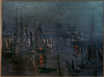 El puerto de Le Havre, efecto de noche
