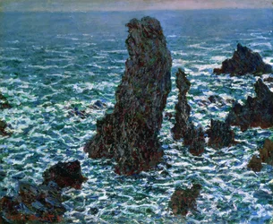 Las pirámides en Port-Coton, Belle-Île-en-Mer, 1886