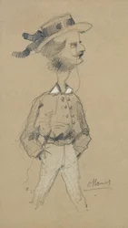 Hombre con sombrero de paja, 1857
