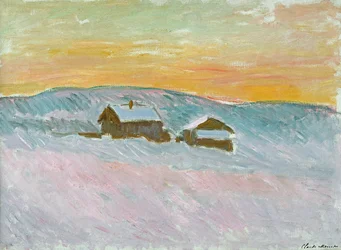 Paisaje noruego, casas azules, 1895