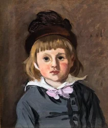 Retrato de Jean Monet con sombrero de pompón