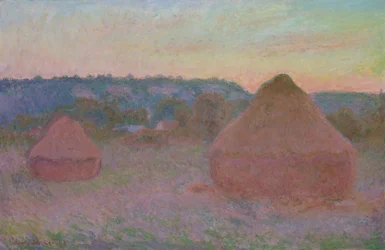 Montones de trigo al final del día, otoño, 1890-1891