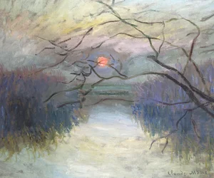Atardecer en el Sena en Vétheuil, 1880