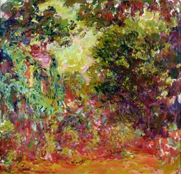 La casa del artista vista desde el jardín de rosas