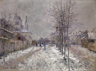 El bulevar de Pontoise cubierto de nieve en Argenteuil, 1875