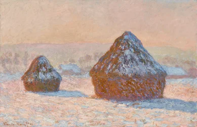 Meules, Effet de Neige, Le Matin (Meules, Efecto de nieve, La mañana)