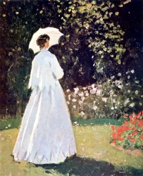 Mujer en el jardín, Sainte-Adresse, detalle, 1867