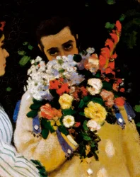 Mujeres en el jardín (detalle)