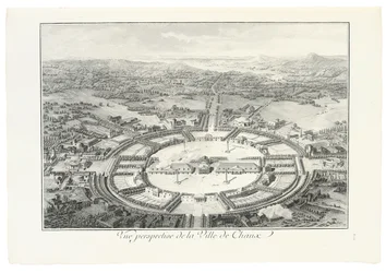 Vista en perspectiva de la ciudad de Chaux, 1804