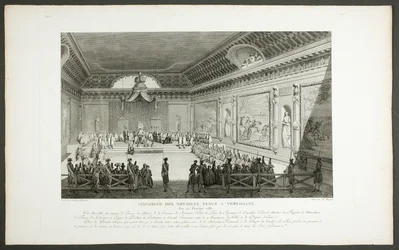 Asamblea de personajes notables, celebrada en Versalles, de la serie Tableaux historiques de la Révolution française