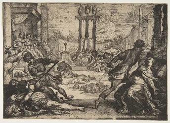 Una masacre por el triunvirato, ca. 1624