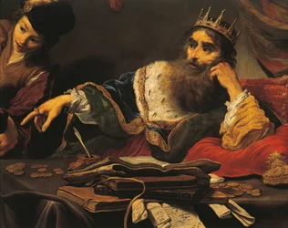 Creso recibiendo el tributo de Lidio, de Claude Vignon (1593-1670), óleo sobre lienzo