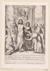 La curación del hombre cojo y de la mujer torcida en sábado Miracula Domini Nostri Jesu Christi (título de la serie) Milagros de Cristo (título de la serie)