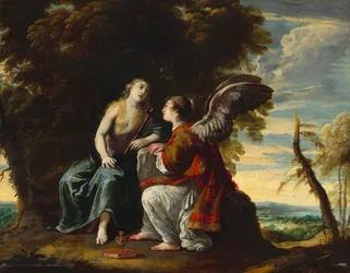 María Magdalena consolada por un ángel