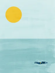Nadador del Sol del Océano