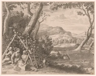 Los cazadores de pájaros, lámina 7 de Pastorales