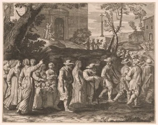 El cortejo nupcial, lámina 15 de Pastorales