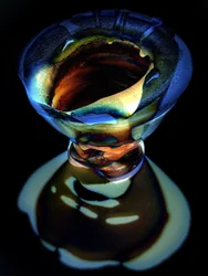 Escultura abstracta de cristal de colores