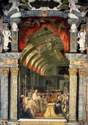 Santa Comunión de Carlos II (1661-1700) y su corte, 1690