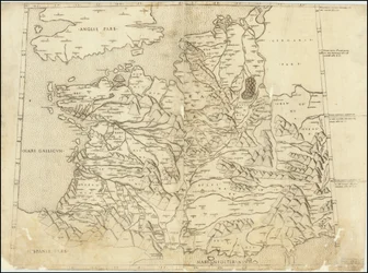 Mapa ptolemaico de Francia de 1507