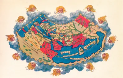 Mapa del mundo de Ptolomeo c. 150 d.C., 1912