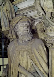 El Pozo de Moisés, detalle de Daniel del pedestal hexagonal