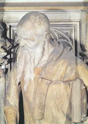 El Pozo de Moisés, detalle de Isaías del pedestal hexagonal